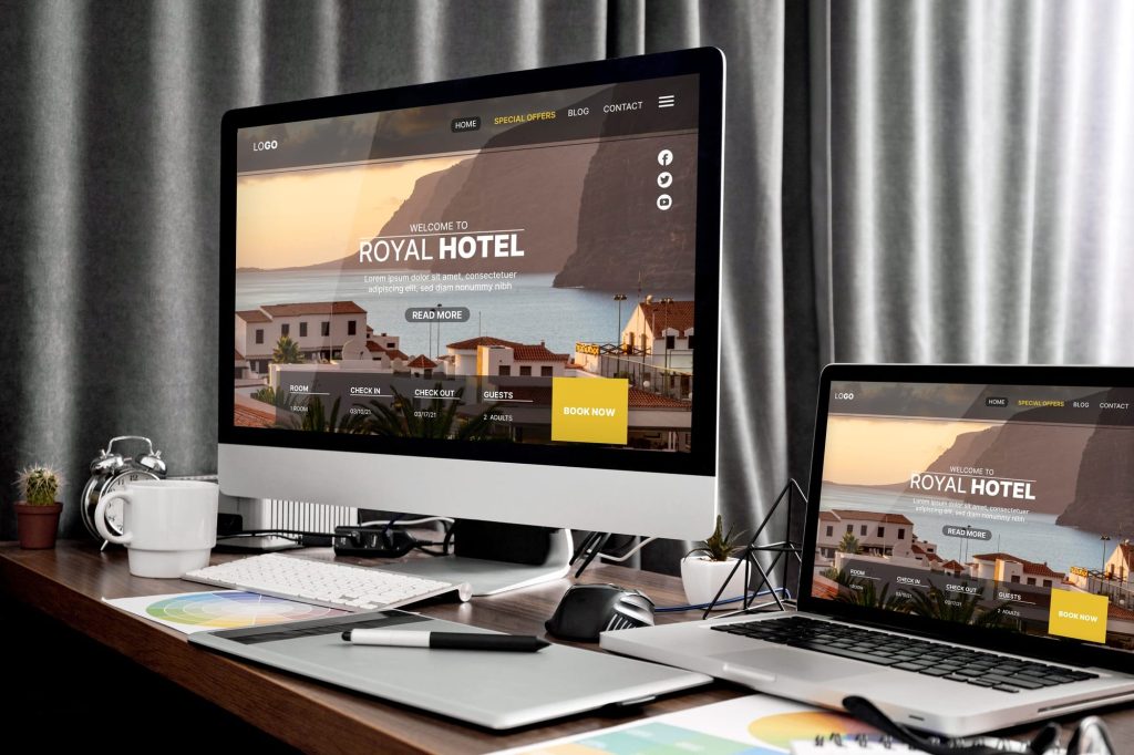 homepage seen computer screen